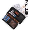 imageX Wrangler Minimalist Wallet Women Card Cases ampamp Money Organizers Wristlet with Wallet Large Clutch with Coin Purse Smooth Zipper and Rfid LiningCow Black