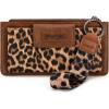 imageX Wrangler Minimalist Wallet Women Card Cases ampamp Money Organizers Wristlet with Wallet Large Clutch with Coin Purse Smooth Zipper and Rfid LiningLeopard