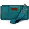 imageX Wrangler Minimalist Wallet Women Card Cases ampamp Money Organizers Wristlet with Wallet Large Clutch with Coin Purse Smooth Zipper and Rfid LiningTurquoise