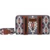 imageX Wrangler Wristlet Western Wallet Boho Aztec Credit Card Holder for Women2023 Black and Grey