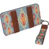 imageX Wrangler Wristlet Western Wallet Boho Aztec Credit Card Holder for Women2202 Brown