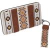 imageX Wrangler Wristlet Western Wallet Boho Aztec Credit Card Holder for Women2202 Coffee