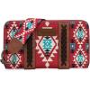 imageX Wrangler Wristlet Western Wallet Boho Aztec Credit Card Holder for Women2203 Burgundy
