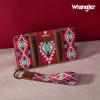 imageX Wrangler Wristlet Western Wallet Boho Aztec Credit Card Holder for Women2203 Burgundy