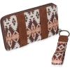 imageX Wrangler Wristlet Western Wallet Boho Aztec Credit Card Holder for Women2203 Light Coffee