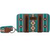 imageX Wrangler Wristlet Western Wallet Boho Aztec Credit Card Holder for Women2203 Tuiquoise