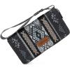 imageX Wrangler Wristlet Western Wallet Boho Aztec Credit Card Holder for WomenAztec Black