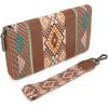 imageX Wrangler Wristlet Western Wallet Boho Aztec Credit Card Holder for WomenAztec Brown