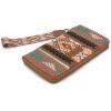 imageX Wrangler Wristlet Western Wallet Boho Aztec Credit Card Holder for WomenAztec Brown