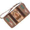 imageX Wrangler Wristlet Western Wallet Boho Aztec Credit Card Holder for WomenAztec Brown