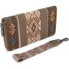 imageX Wrangler Wristlet Western Wallet Boho Aztec Credit Card Holder for WomenAztec Coffee