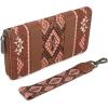 imageX Wrangler Wristlet Western Wallet Boho Aztec Credit Card Holder for WomenAztec Dark Brown