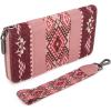 imageX Wrangler Wristlet Western Wallet Boho Aztec Credit Card Holder for WomenAztec Pink