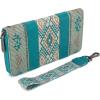 imageX Wrangler Wristlet Western Wallet Boho Aztec Credit Card Holder for WomenAztec Tuiquoise