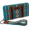 imageX Wrangler Wristlet Western Wallet Boho Aztec Credit Card Holder for Women2023 Dark Turquoise