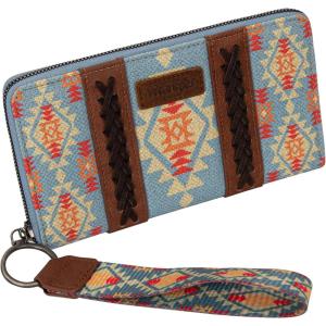 imageX Wrangler Wristlet Western Wallet Boho Aztec Credit Card Holder for Women2202 Brown