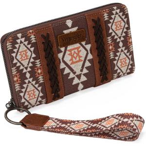 imageX Wrangler Wristlet Western Wallet Boho Aztec Credit Card Holder for Women2203 Coffee
