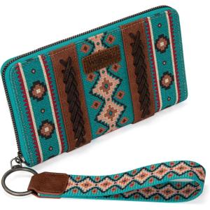 imageX Wrangler Wristlet Western Wallet Boho Aztec Credit Card Holder for Women2203 Tuiquoise