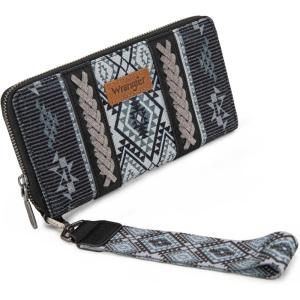 imageX Wrangler Wristlet Western Wallet Boho Aztec Credit Card Holder for WomenAztec Black