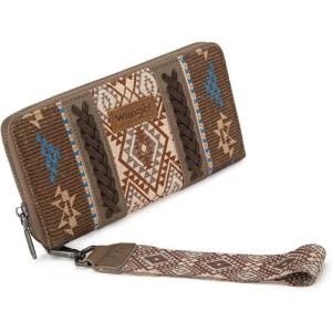 imageX Wrangler Wristlet Western Wallet Boho Aztec Credit Card Holder for WomenAztec Coffee