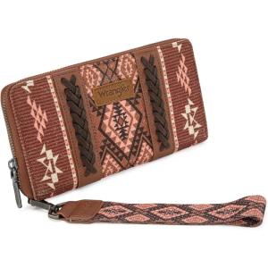 imageX Wrangler Wristlet Western Wallet Boho Aztec Credit Card Holder for WomenAztec Dark Brown