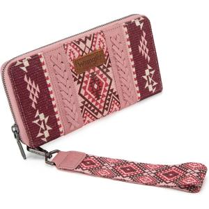 imageX Wrangler Wristlet Western Wallet Boho Aztec Credit Card Holder for WomenAztec Pink