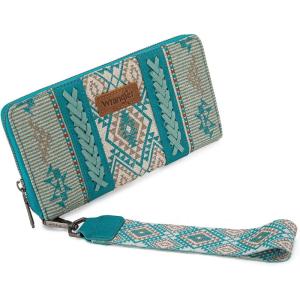imageX Wrangler Wristlet Western Wallet Boho Aztec Credit Card Holder for WomenAztec Tuiquoise