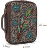 imageMontana West Western Style Embroidered Bible Covers for Women Men Book Carrying Case Church Bag Outdoor Bible ProtectiveCoffee Turquoise