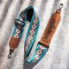 imageWrangler Aztec Tote Bag for Women Boho Shoulder Purses and Western HandbagsElegant Turquoiseguitar Strap M