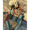 imageWrangler Aztec Tote Bag for Women Boho Shoulder Purses and Western HandbagsElegant Turquoiseguitar Strap M
