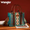 imageWrangler Aztec Tote Bag for Women Boho Shoulder Purses and Western HandbagsElegant Turquoiseguitar Strap M