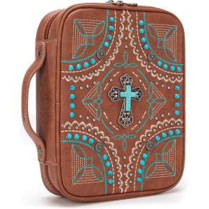 imageMontana West Western Style Embroidered Bible Covers for Women Men Book Carrying Case Church Bag Outdoor Bible ProtectiveElegant Style