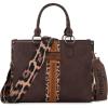 imageMontana West Wrangler Animal Print Tote Bag for Women Western Purse Boho Top Handle Satchel HandbagLeo Coffee