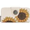 imageMontana West Womens Wallets Western Sunflower Wallet Women Large Capacity Credit Card Wallet Ladies Female Bifold Clutch Wallets with ID Window and Coin PurseSunflowerBeige