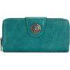 imageMontana West Womens Wallets Western Sunflower Wallet Women Large Capacity Credit Card Wallet Ladies Female Bifold Clutch Wallets with ID Window and Coin PurseTurquoise