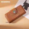 imageMontana West Womens Wallets Western Sunflower Wallet Women Large Capacity Credit Card Wallet Ladies Female Bifold Clutch Wallets with ID Window and Coin PurseBrown