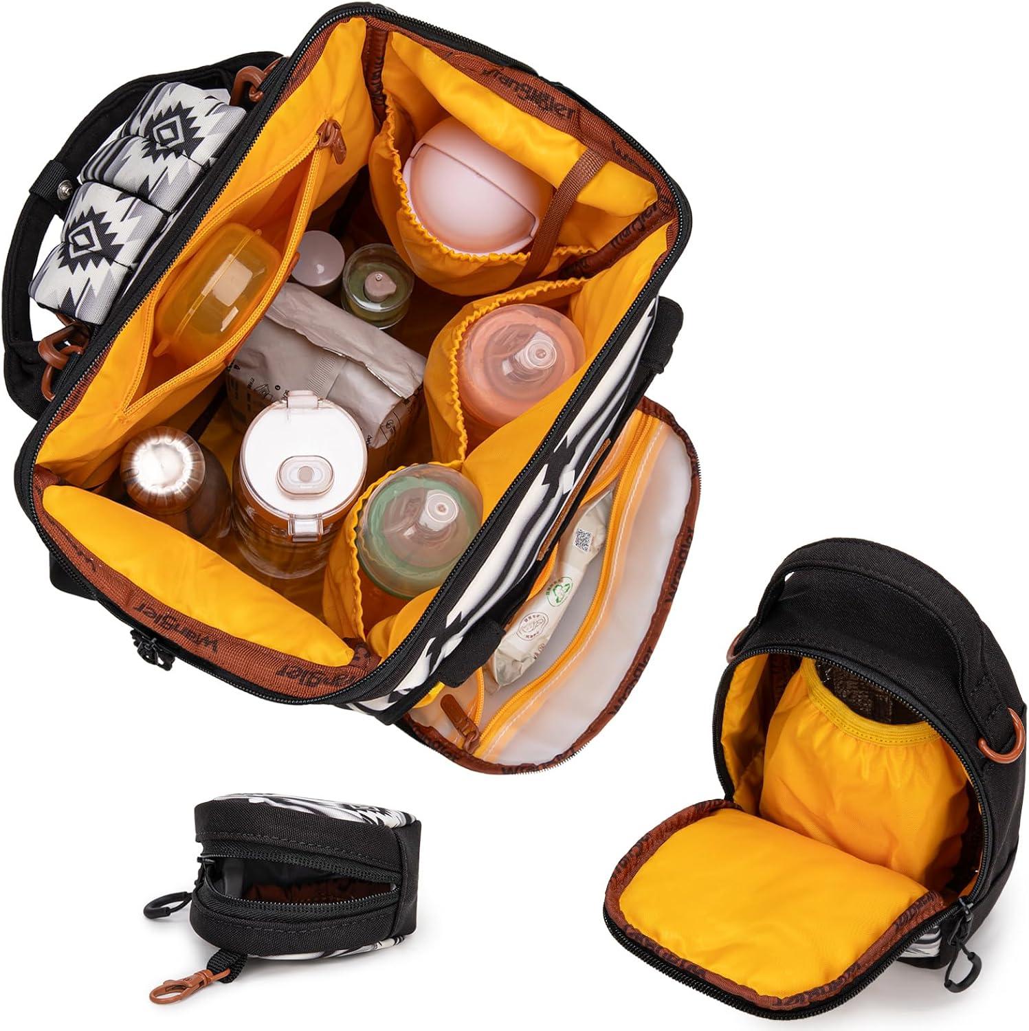 imageMontana West Wrangler Callie Diaper Bag Backpack with Pacifier Case Crossbody Bottle Bag and Stroller Straps Western Pattern Multifunction Baby Travel Bag Set WG22159110TN3pcsblack