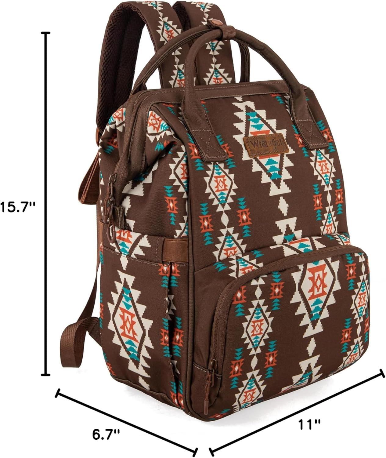 imageMontana West Wrangler Callie Diaper Bag Backpack with Stroller Straps Multifunction Baby Travel Bag WG22049110MSTCoffee