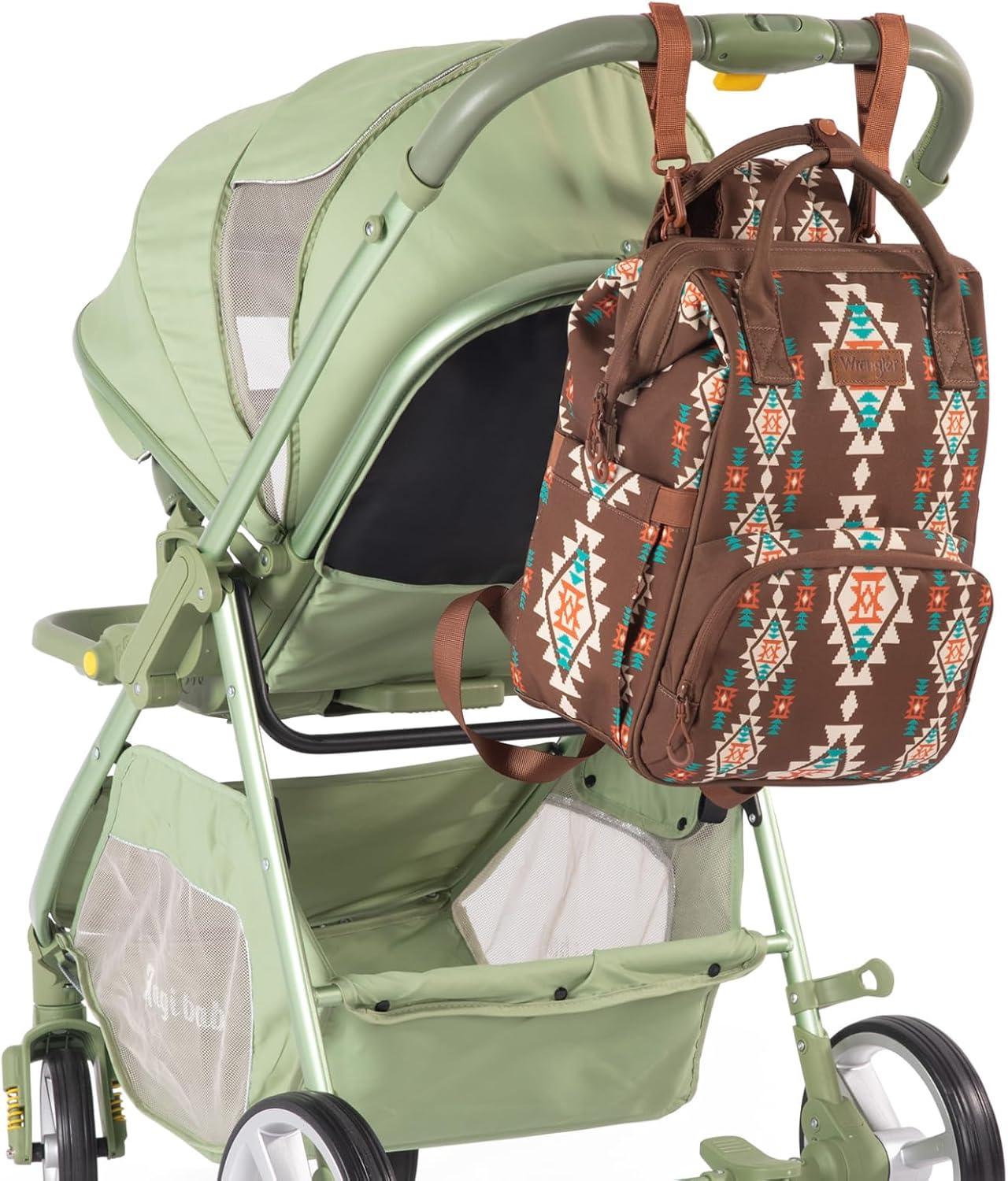 imageMontana West Wrangler Callie Diaper Bag Backpack with Stroller Straps Multifunction Baby Travel Bag WG22049110MSTCoffee