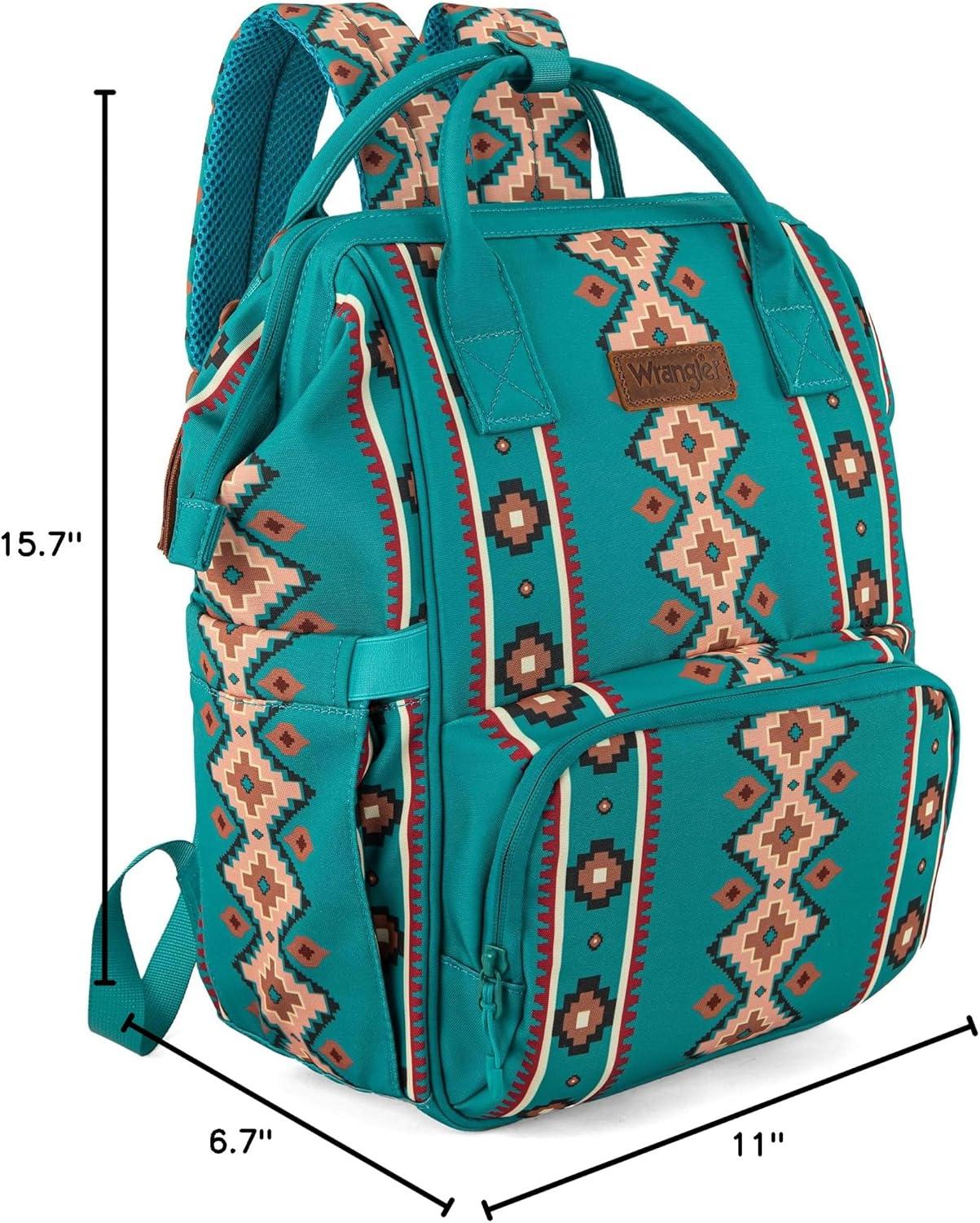 imageMontana West Wrangler Callie Diaper Bag Backpack with Stroller Straps Multifunction Baby Travel Bag WG22049110MSTGreen