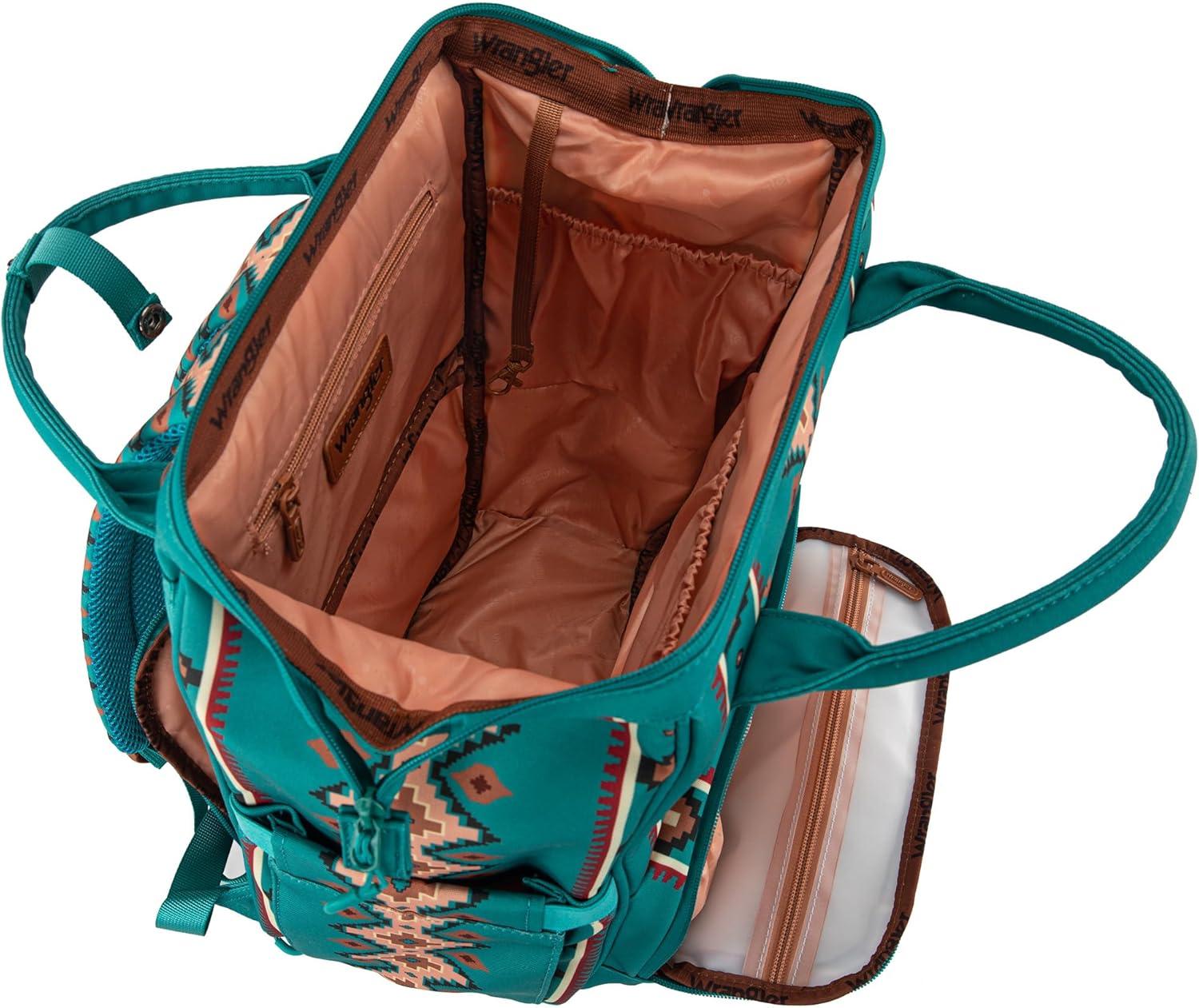 imageMontana West Wrangler Callie Diaper Bag Backpack with Stroller Straps Multifunction Baby Travel Bag WG22049110MSTGreen