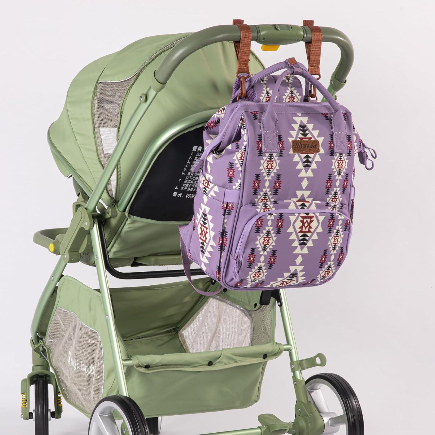 imageMontana West Wrangler Callie Diaper Bag Backpack with Stroller Straps Multifunction Baby Travel Bag WG22049110MSTLilac