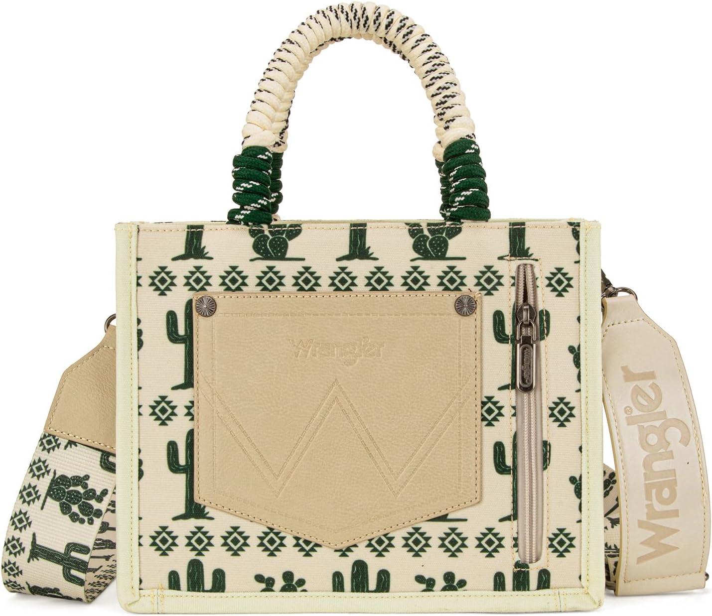 imageMontana West Wrangler Tote Bag Western Satchel Bags for Women with Braided Rope HandlesWide Strapbeige