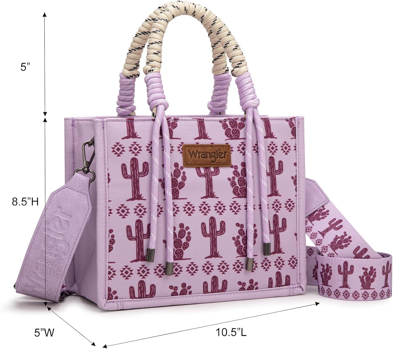 imageMontana West Wrangler Tote Bag Western Satchel Bags for Women with Braided Rope HandlesWide Strapcactus Purple