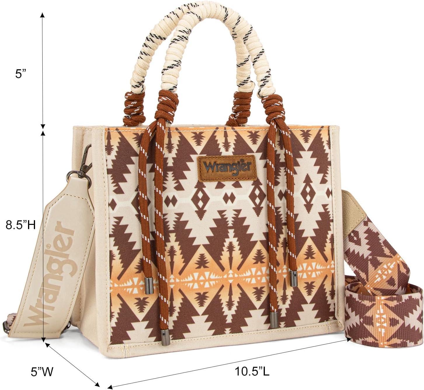 imageMontana West Wrangler Tote Bag Western Satchel Bags for Women with Braided Rope HandlesWide Strapkhaki