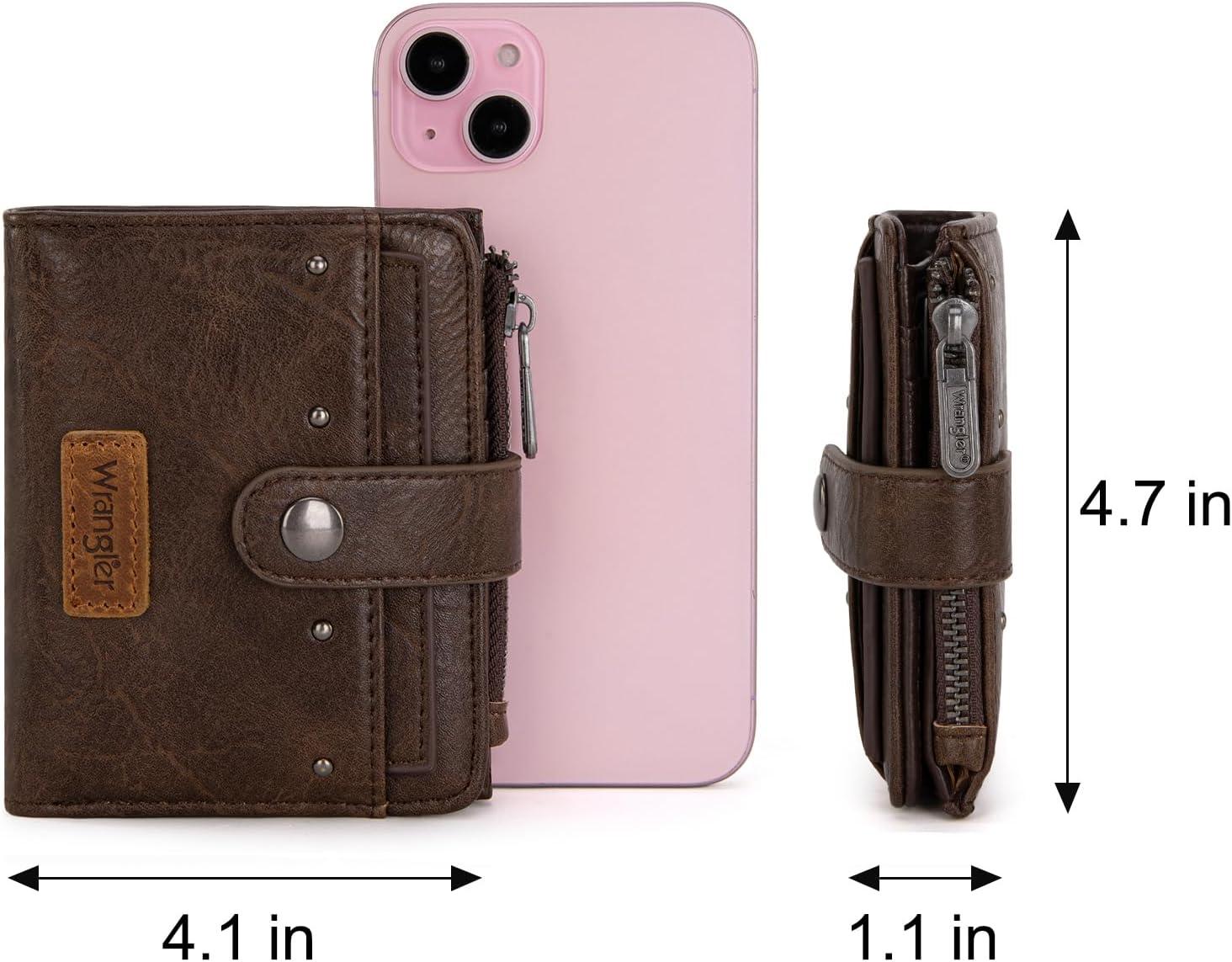 imageMontana West X Wrangler Womens Wallet Small Bifold Wallet Black Wallet for Women Wallets Card Cases ampamp Money Organizers Ladies Female RFID Credit Card Wallets with Removable ID WindowACoffee