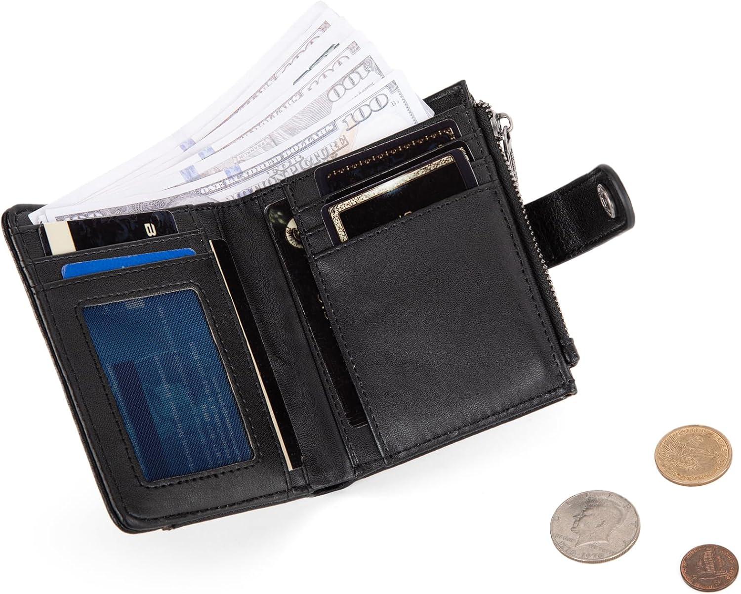 imageMontana West X Wrangler Womens Wallet Small Bifold Wallet Black Wallet for Women Wallets Card Cases ampamp Money Organizers Ladies Female RFID Credit Card Wallets with Removable ID WindowBlack