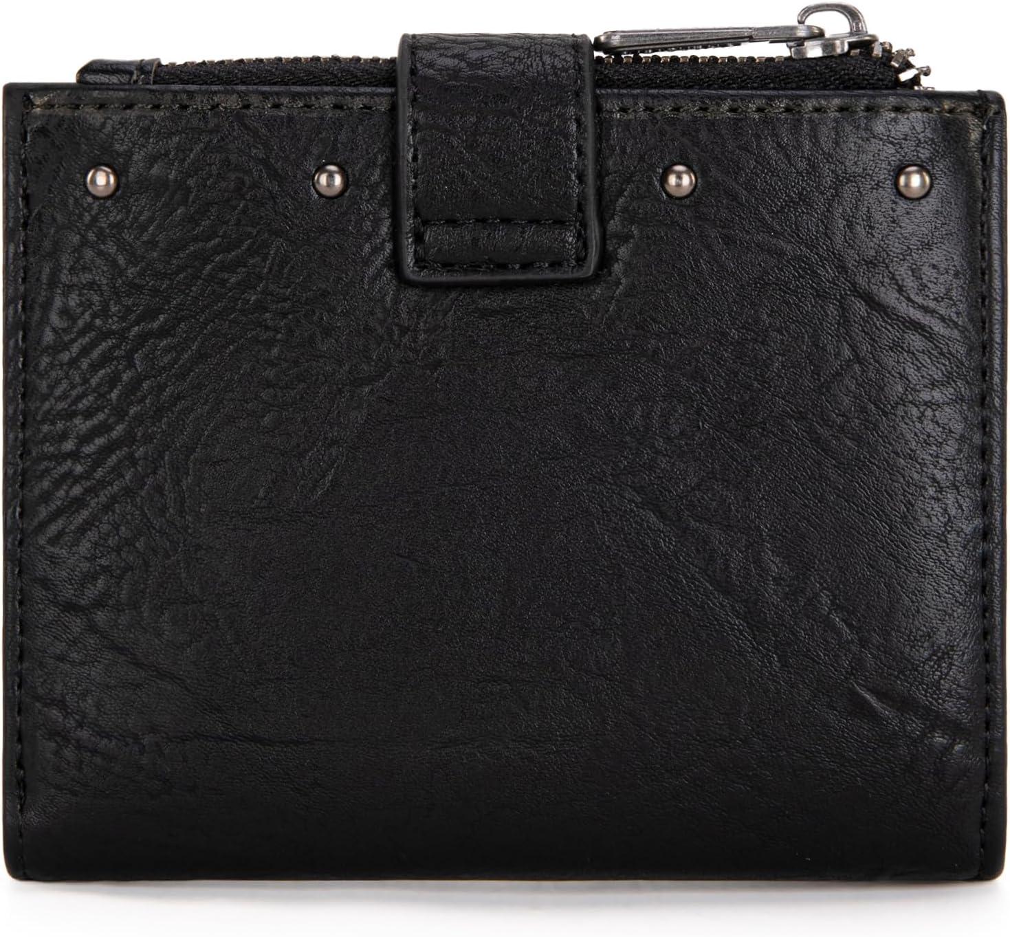 imageMontana West X Wrangler Womens Wallet Small Bifold Wallet Black Wallet for Women Wallets Card Cases ampamp Money Organizers Ladies Female RFID Credit Card Wallets with Removable ID WindowABlack