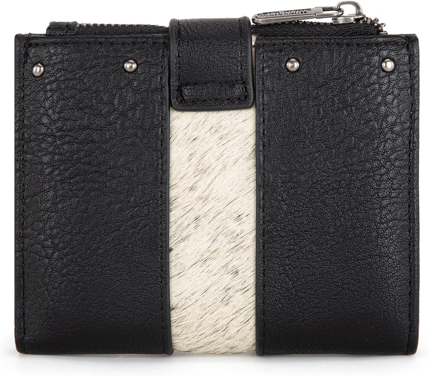 imageMontana West X Wrangler Womens Wallet Small Bifold Wallet Black Wallet for Women Wallets Card Cases ampamp Money Organizers Ladies Female RFID Credit Card Wallets with Removable ID WindowBlack