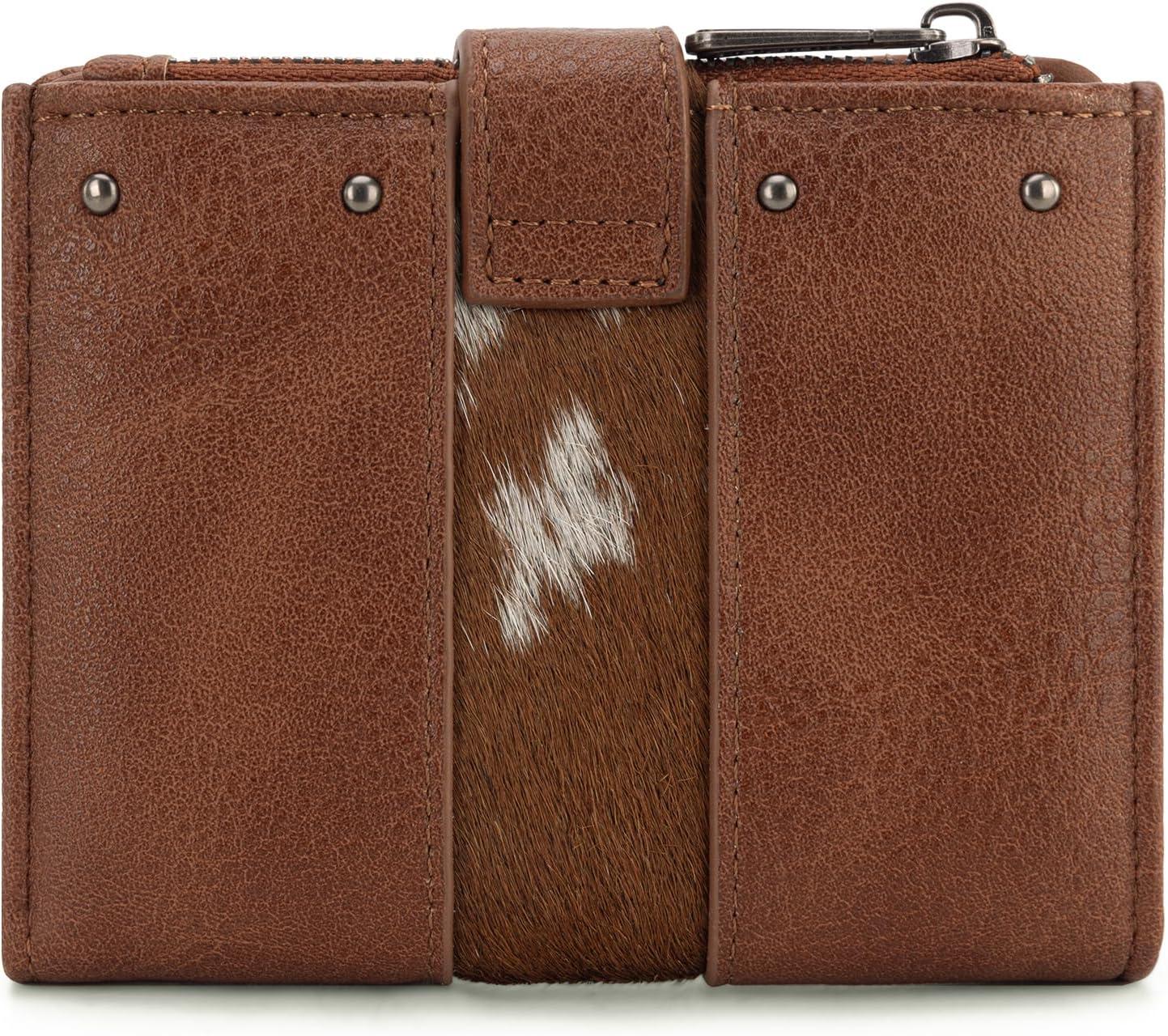 imageMontana West X Wrangler Womens Wallet Small Bifold Wallet Black Wallet for Women Wallets Card Cases ampamp Money Organizers Ladies Female RFID Credit Card Wallets with Removable ID WindowBrown